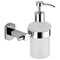 Edera Wall Mounted Round Frosted Glass Soap Dispenser - Stellar Hardware and Bath 