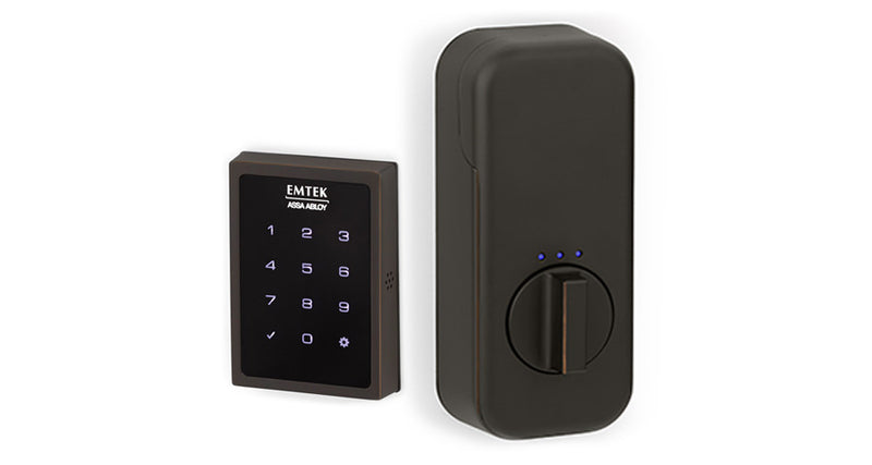 Emtek EMP0101 EMPowered Electronic Keypad Deadbolt From the Brass Modern Collection - Stellar Hardware and Bath 