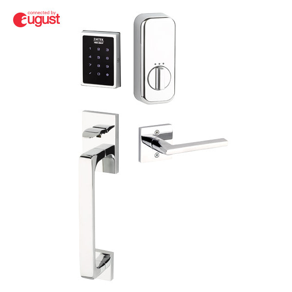 Emtek EMP1103 EMPowered Electronic Keypad Handleset From the Brass Modern Collection Connected By August - Stellar Hardware and Bath 