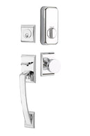 Emtek EMP4819  Lausanne   Square Brass Modern Single Cylinder Keyed Entry Deadbolt - Stellar Hardware and Bath 