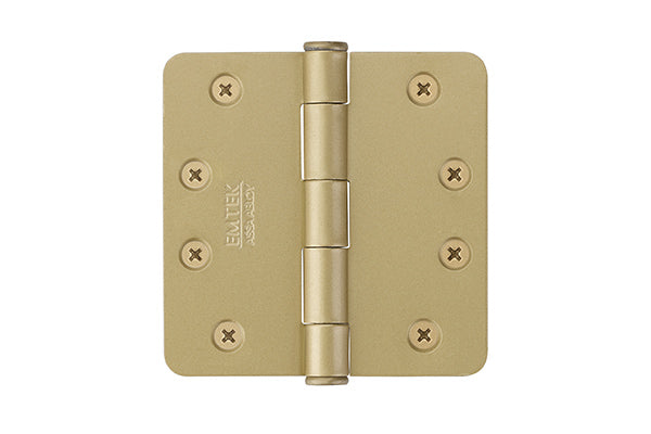 Emtek 92024 Radius Corner Heavy Duty Steel Hinges  4'' x 4'' x 1/4'' - Stellar Hardware and Bath 