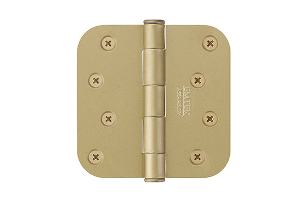 Emtek 91034 Radius Corner Residential Duty Zig Zag Steel Hinges 4'' x 4'' x 5/8'' - Stellar Hardware and Bath 