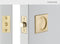 Emtek 2134  Passage Function Pocket Door Tubular Lock -
Square - Stellar Hardware and Bath 