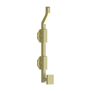 Deltana FPGM10 10" Modern Offset Surface Bolt, HD, Solid Brass - Stellar Hardware and Bath 