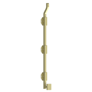 Deltana FPGM18 18" Modern Offset Surface Bolt, HD, Solid Brass - Stellar Hardware and Bath 