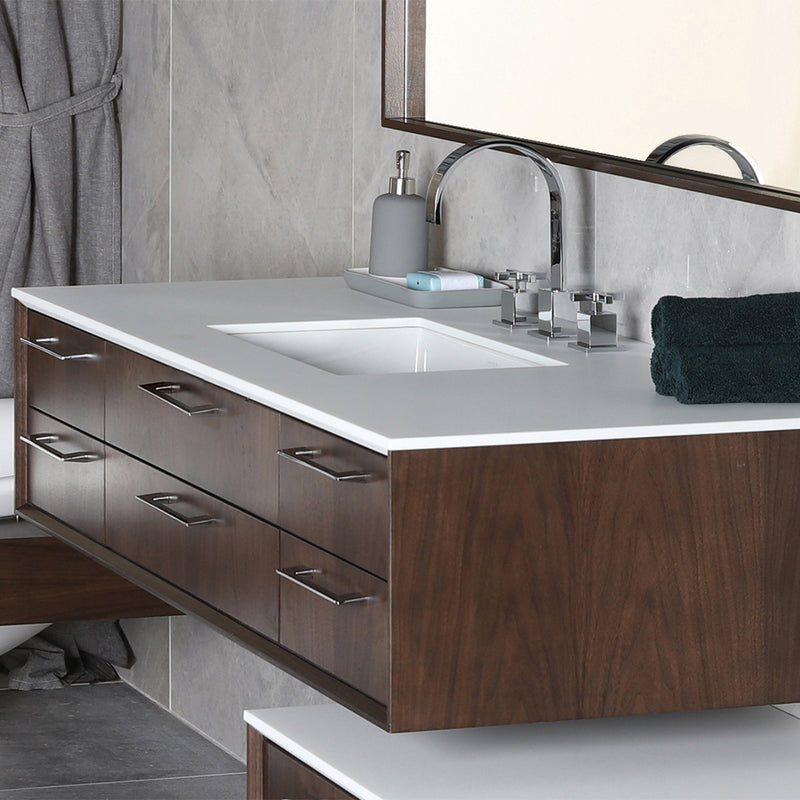 Lacava GEM-UN-48T-001G Gemelli Polished White (Solid Surface) - Stellar Hardware and Bath 