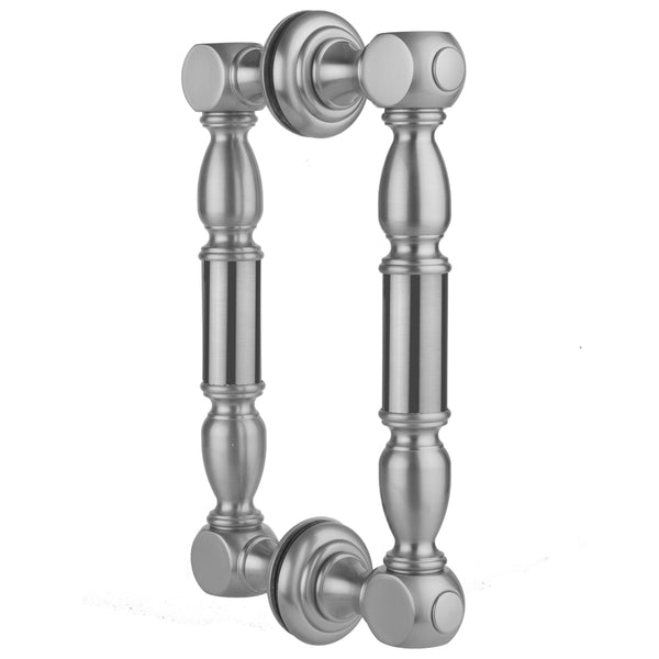 24" H20 Back to Back Shower Door Pull wth Finials - Stellar Hardware and Bath 