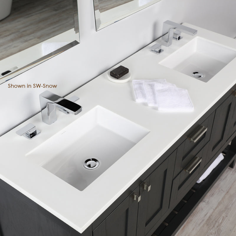 Lacava STL-60T-001G STILE Polished White (Solid Surface) - Stellar Hardware and Bath 