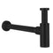 Plumbing Accessories Durable Round Brass Sink P-Trap in Matte Black - Stellar Hardware and Bath 