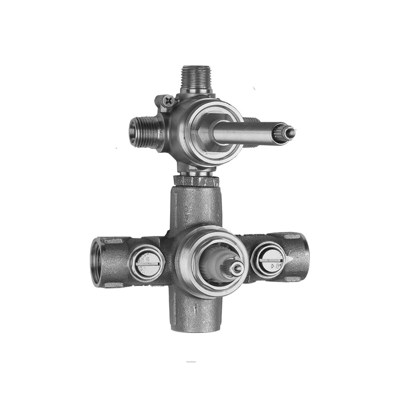 Thermostatic Valve with Built in 2-way Diverter/Volume Control with Shut Off - Stellar Hardware and Bath 