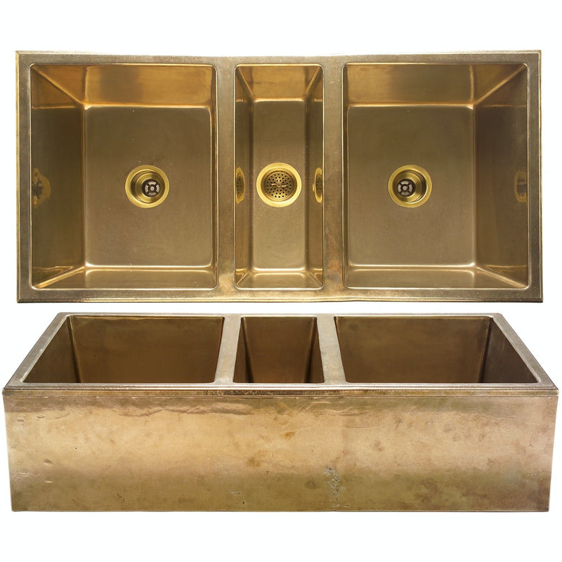 FARMHOUSE SINK SK444 - 44 1/8" x 22 1/8" x 9 13/16" - Stellar Hardware and Bath 