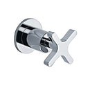 Lefroy Brooks K1-1014 Kafka Cross Handle Flow Control R1-4001 Rough Included - Stellar Hardware and Bath 