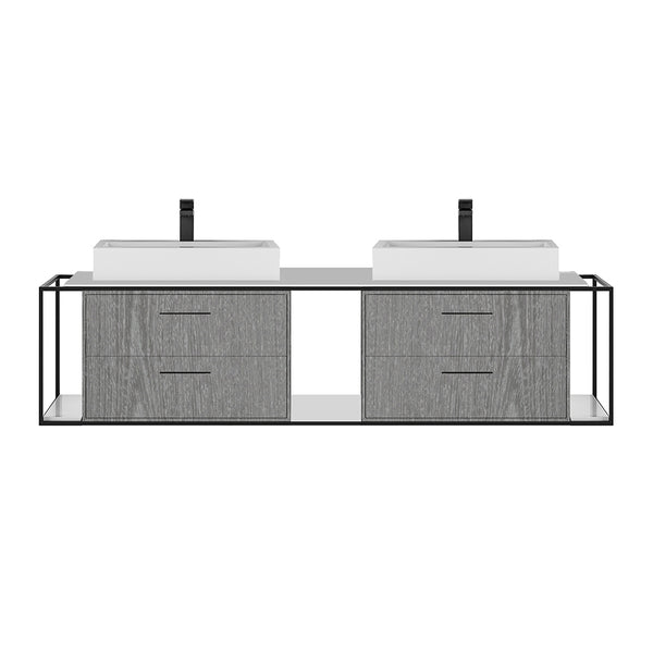 Lacava LIN-VS-72A-08T1 Linea  White with Fine  Texture - Stellar Hardware and Bath 