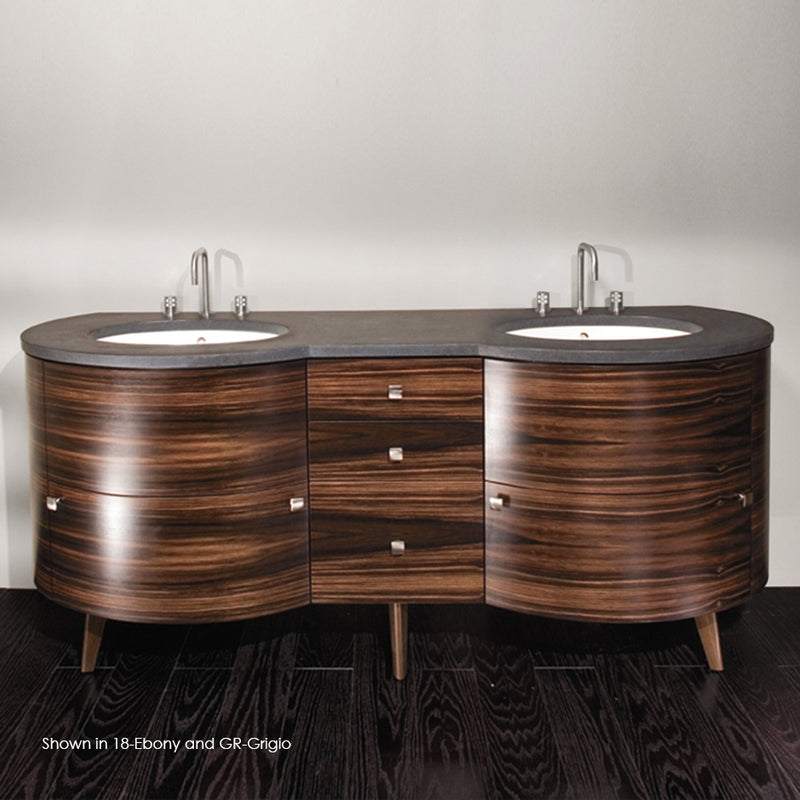 Lacava FLO-F-72-16T1 Flou Black with Fine Texture - Stellar Hardware and Bath 