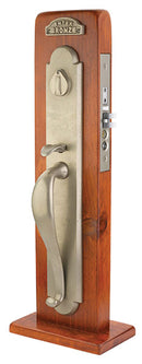 Emtek 3022Topeka Dummy Sandcast Bronze Mortise Handleset - Stellar Hardware and Bath 