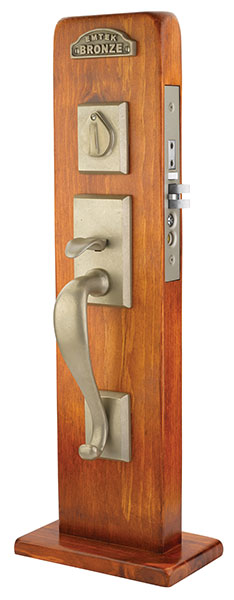 Emtek 3024Rectangular Dummy Sandcast Bronze Sectional Mortise Handleset - Stellar Hardware and Bath 