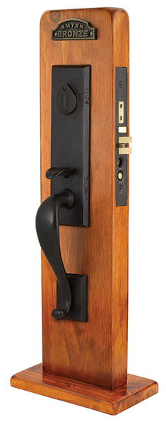 Emtek 3025Rectangular Dummy Sandcast Bronze Monolithic Mortise Handleset - Stellar Hardware and Bath 