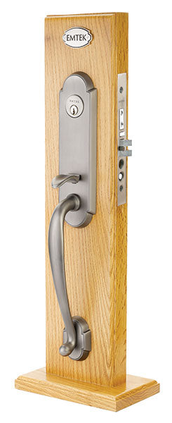 Emtek 3043 Charleston Dummy Brass Modern Mortise Handleset - Stellar Hardware and Bath 