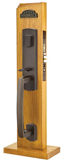 Emtek 3029 Sonoma Dummy Rustic Modern Bronze Mortise Handleset - Stellar Hardware and Bath 