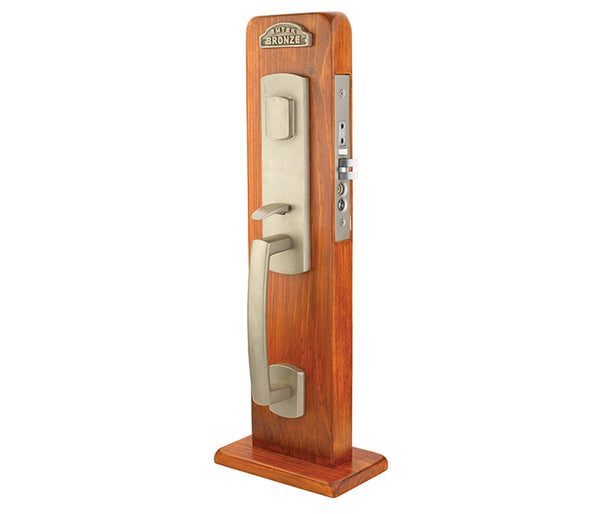 Emtek3329 Sonoma Single Cylinder Keyed Entry Rustic Modern Bronze Mortise Handleset - Stellar Hardware and Bath 