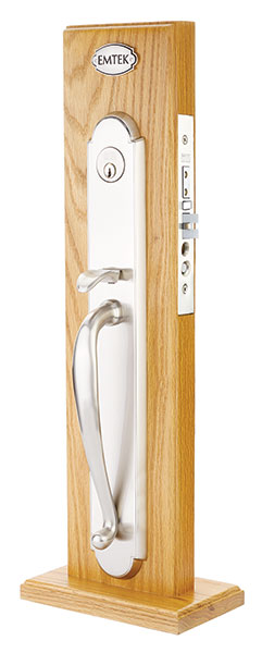 Emtek 3350 Albany Single Cylinder Keyed Entry Classic Brass Full Length Mortise Handleset - Stellar Hardware and Bath 