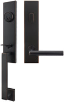 Inox MH105C573-10B-LH MH105 Frankfurt Lever, Tubular Entry Handleset, Oil Rubbed Bronze, LH - Stellar Hardware and Bath 