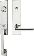 Inox MH105C563-32-LH MH105 Frankfurt Lever, Tubular Entry Handleset, Polished Stainless Steel, LH - Stellar Hardware and Bath 