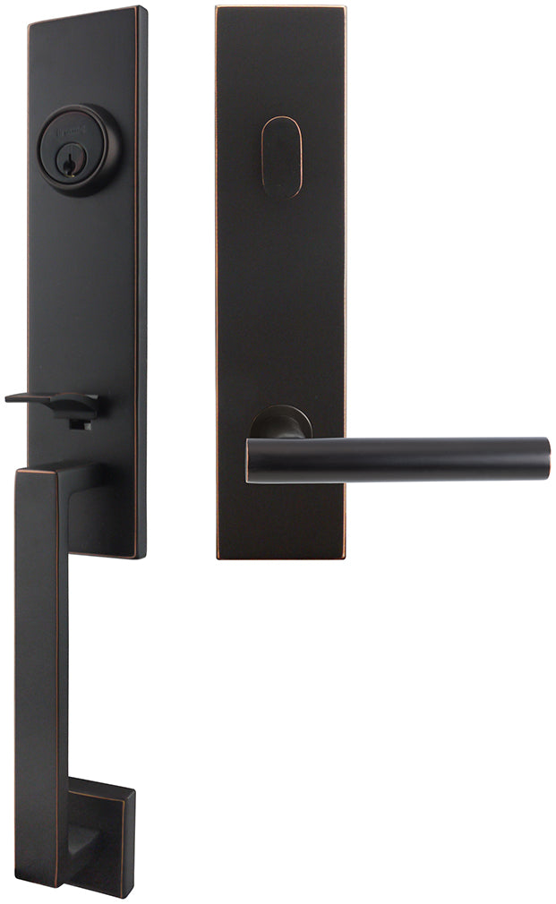 Inox MH106C573-10B-LHR MH106 Copenhagen Lever, Tubular Entry Handleset, Oil Rubbed Bronze, LHR - Stellar Hardware and Bath 