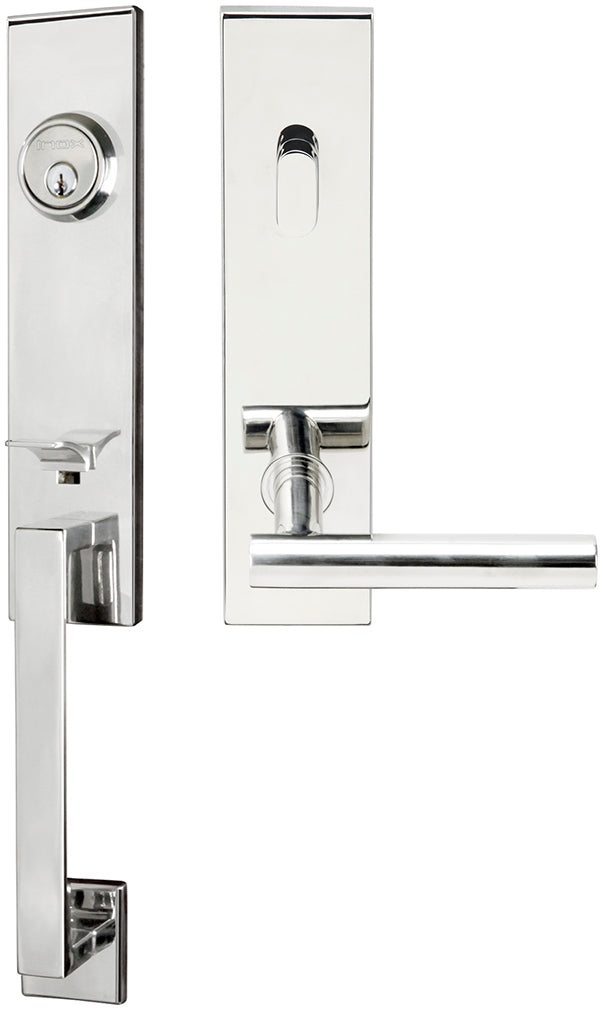 Inox MH106C573-32-RHR MH106 Copenhagen Lever, Tubular Entry Handleset, Polished Stainless Steel, RHR - Stellar Hardware and Bath 