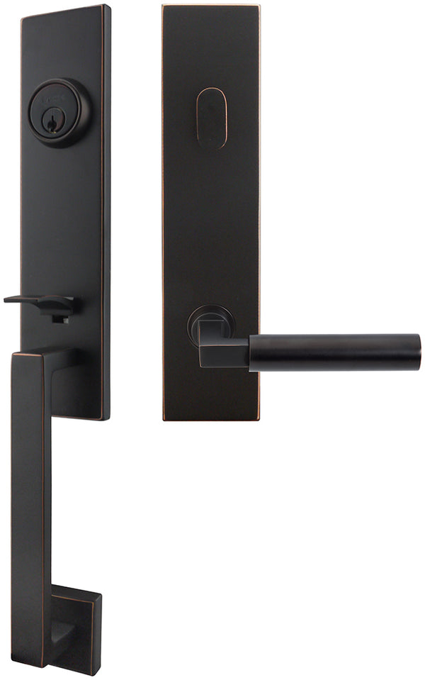 Inox MH221C563-10B-LHR MH221 Aurora Lever, Tubular Entry Handleset, Oil Rubbed Bronze, LHR - Stellar Hardware and Bath 