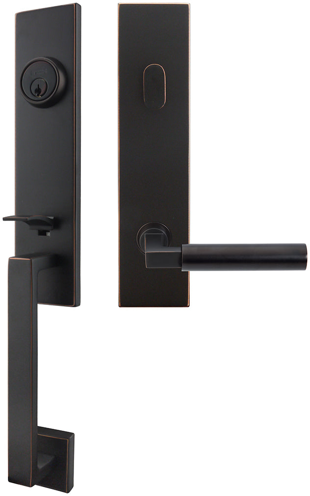 Inox MH221C573-10B-LHR MH221 Aurora Lever, Tubular Entry Handleset, Oil Rubbed Bronze, LHR - Stellar Hardware and Bath 