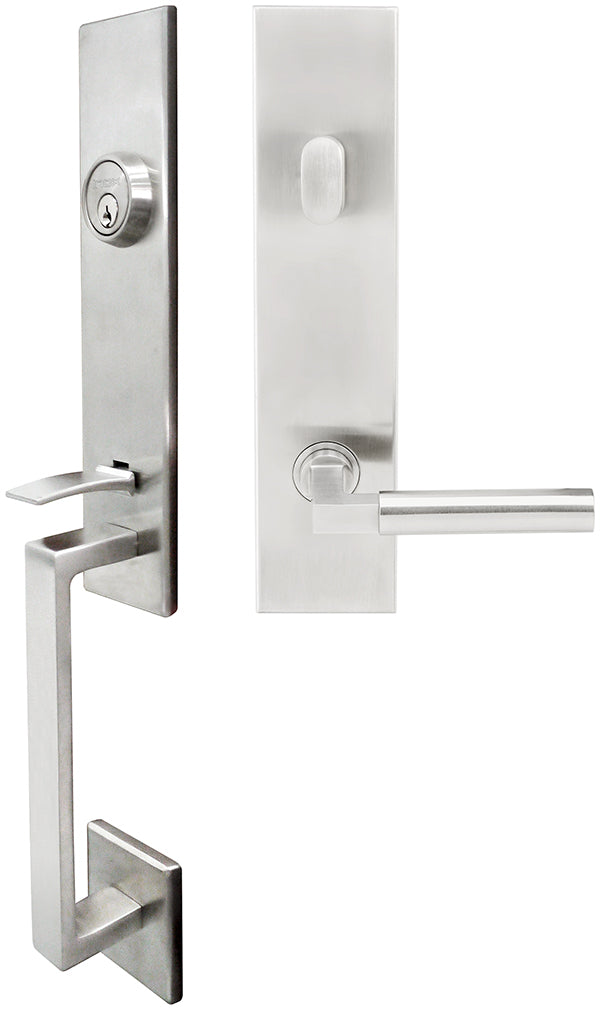 Inox MH221C563-32D-LHR MH221 Aurora Lever, Tubular Entry Handleset, Satin Stainless Steel, LHR - Stellar Hardware and Bath 