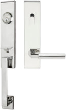 Inox MH221C563-32-LH MH221 Aurora Lever, Tubular Entry Handleset, Polished Stainless Steel, LH - Stellar Hardware and Bath 