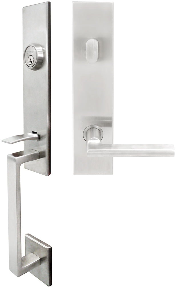 Inox MH243C573-32D-RH MH243 Sunrise Lever, Tubular Entry Handleset, Satin Stainless Steel, RH - Stellar Hardware and Bath 