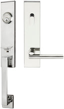 Inox MH243C563-32-RH MH243 Sunrise Lever, Tubular Entry Handleset, Polished Stainless Steel, RH - Stellar Hardware and Bath 