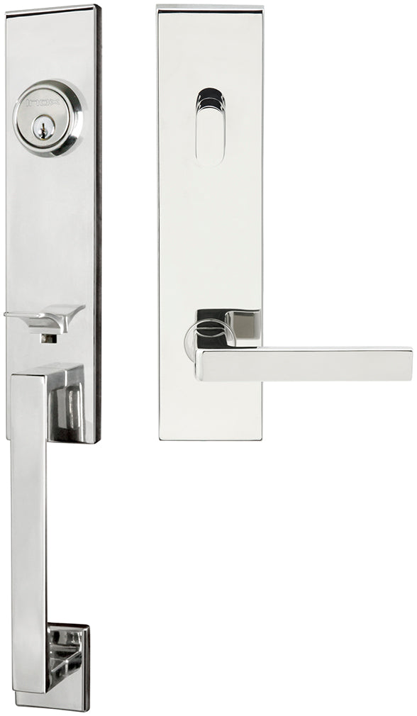 Inox MH345C573-32-RH MH345 Tokyo Lever, Tubular Entry Handleset, Polished Stainless Steel, RH - Stellar Hardware and Bath 