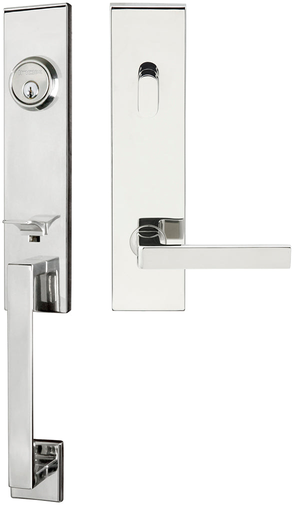 Inox MH345C563-32-LH MH345 Tokyo Lever, Tubular Entry Handleset, Polished Stainless Steel, LH - Stellar Hardware and Bath 