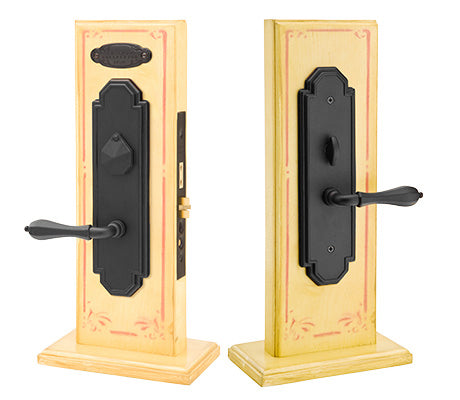 Emtek 3533 Tuscany Octagon Style Single Cylinder Panic Proof UL Mortise Entry Set from the Lost Wax / Tuscany Bronze Collection - Stellar Hardware and Bath 