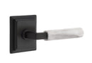 Emtek  EMTEK SELECT, L-Square White Marble Lever - Stellar Hardware and Bath 