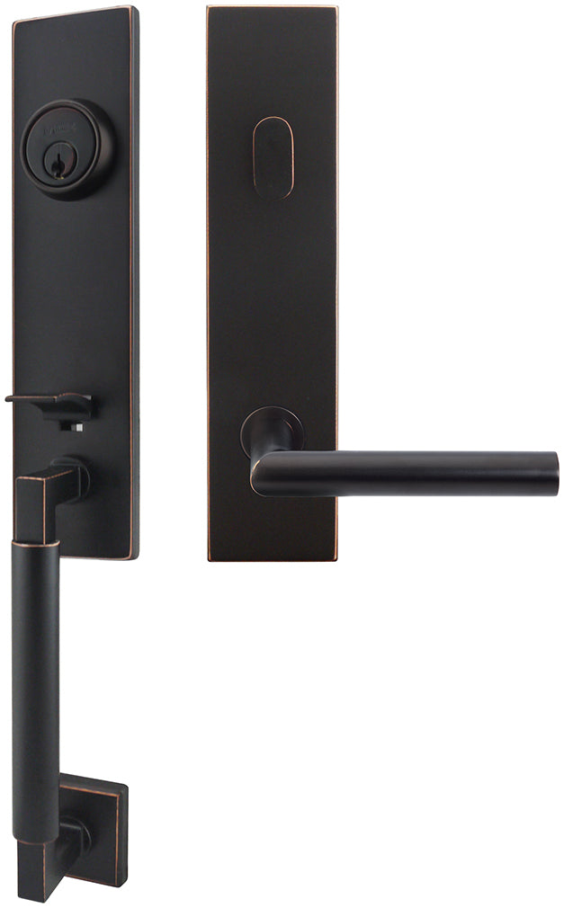 Inox NY105C573-10B-RH NY105 Frankfurt Lever, Tubular Entry Handleset, Oil Rubbed Bronze, RH - Stellar Hardware and Bath 