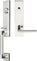 Inox NY105C573-32-RH NY105 Frankfurt Lever, Tubular Entry Handleset, Polished Stainless Steel, RH - Stellar Hardware and Bath 