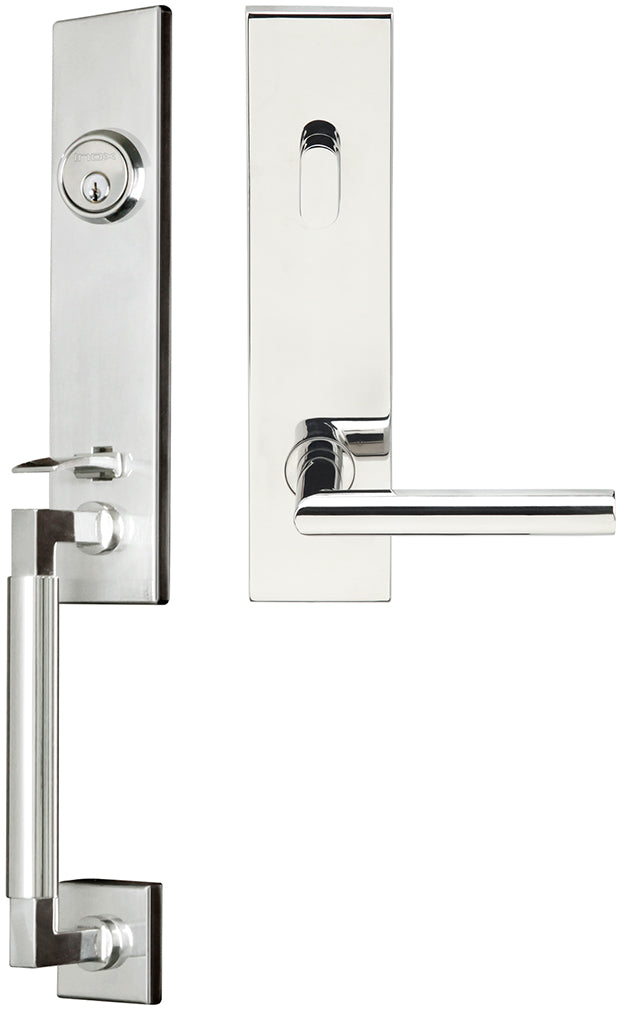 Inox NY105TDP-32-RH NY105 Frankfurt Lever, Tubular Dummy Handleset, Polished Stainless Steel, RH - Stellar Hardware and Bath 