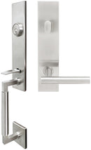 Inox NY106C563-32D-RH NY106 Copenhagen Lever, Tubular Entry Handleset, Satin Stainless Steel, RH - Stellar Hardware and Bath 