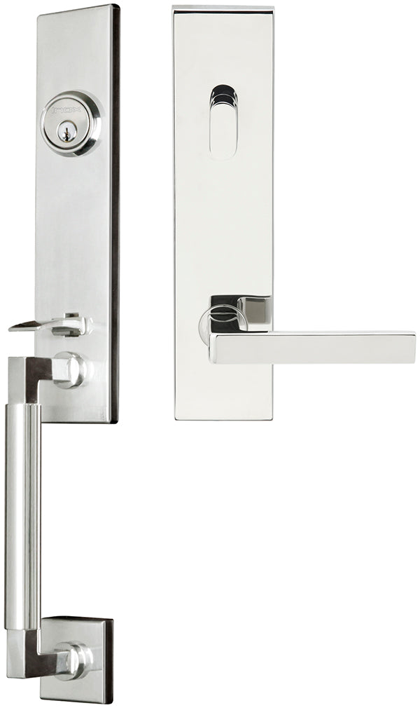 Inox NY345C563-32-LH NY345 Tokyo Lever, Tubular Entry Handleset, Polished Stainless Steel, LH - Stellar Hardware and Bath 