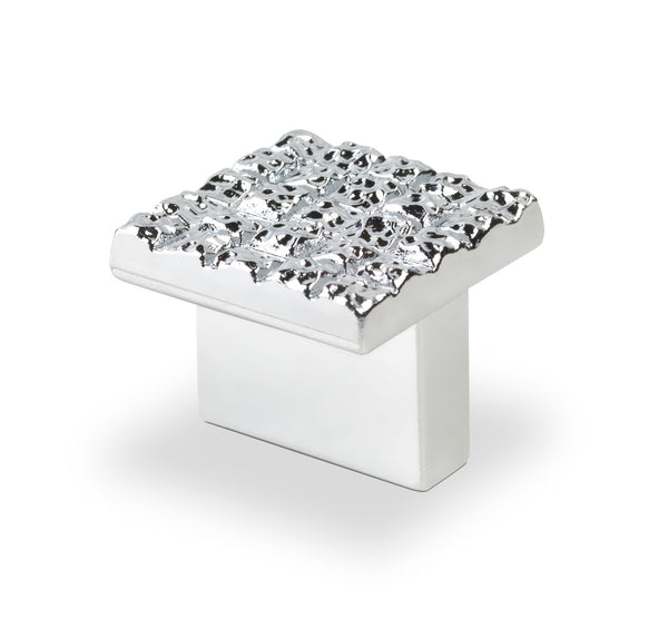 Topex MOSAIC DESIGN SQUARE KNOB, BRIGHT CHROME, 25MMX25MM - Stellar Hardware and Bath 