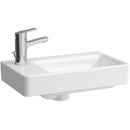Laufen 8.1595.5.000.104.1  
 Pro Handrinse Washbasin- Asymmetric Left 18-7/8" L x 11" W x 3-3/8" H - Stellar Hardware and Bath 