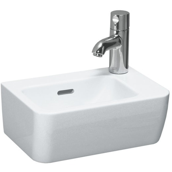 Laufen 8.1695.5.000.106.1  
 Pro Wall-Mounted Handrinse Washbasin 14-1/8" L x 9-7/8" W x 6-1/2" H - Stellar Hardware and Bath 
