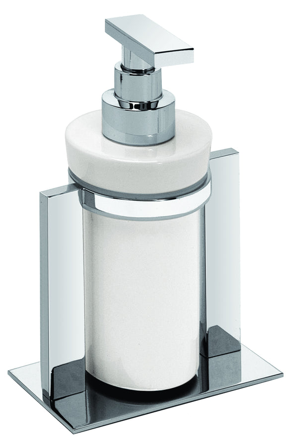 Valsan Sensis Chrome Freestanding Liquid Soap Dispenser, 6 oz - Stellar Hardware and Bath 