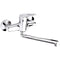 Chrome Wall-Mounted Tub Filler With Movable Spout - Stellar Hardware and Bath 