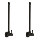 Plumbing Accessories Matte Black Pair Of Angle Valves With Bendable Copper Pipe - Stellar Hardware and Bath 